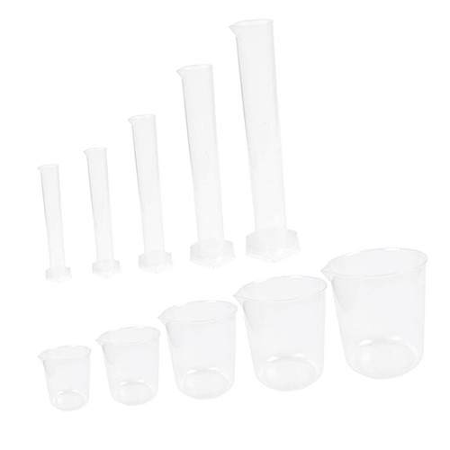 MARMERDO 1 Set Laboratory Beaker graduated cylinder beaker set scale with scale beaker cylinder plastic beakers liquid liquid measuring cups set measuring cup plastic