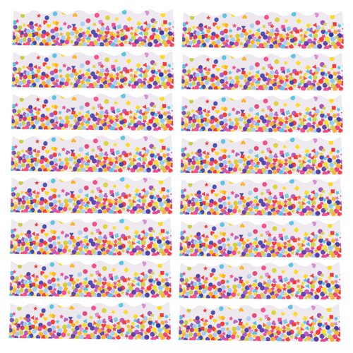 MAGICLULU 70pcs Blackboard Border Stickers Black Out Stickers Bulletin Board Borders Rainbow Border Trim Gift Stickers Borders Classroom Bulletin Rainbow Black Stickers Sector PVC Whiteboard