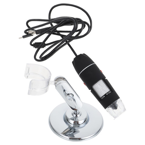 Gatuida Electron Microscope Electronic Microscope Digital Microscope Hand Held Magnifying Mirror Detect Magnifying Microscope High-Definition Detecting Microscope Handheld Alloy Tool