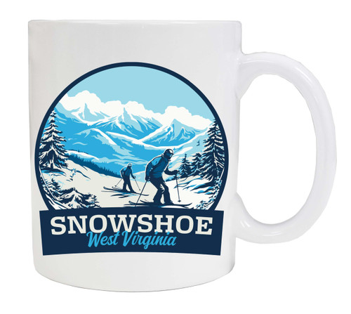 R and R Imports Snowshoe West Virginia Design A Souvenir 12 oz Ceramic Coffee Mug White Single