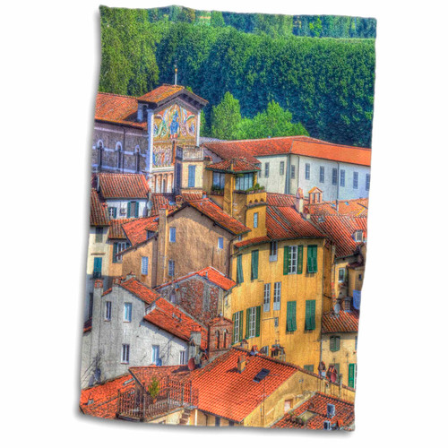 3dRose Roof Tops of Lucca, Lucca, Italy - EU16 TEG0254 - Terry Eggers - Towels (twl-138129-1)