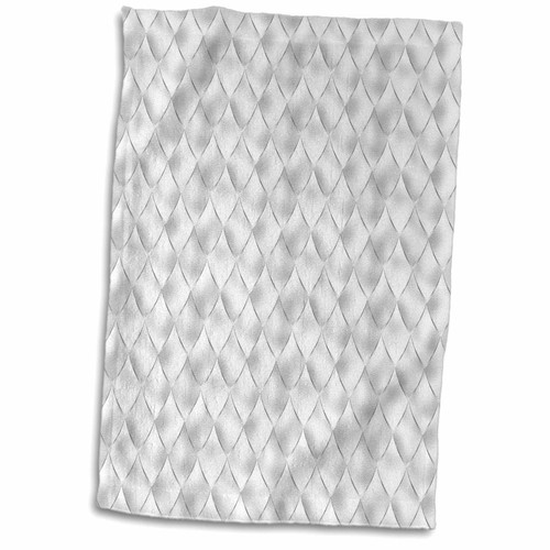 3dRose Glam Image of Silver White Dragon Scales Pattern - Towels (twl-352807-1)