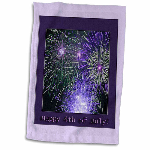 3dRose Beverly Turner Independence Day Design - Purple Fireworks 4th of July - Towels (twl-22502-1) 3dRose Beverly Turner Independence Day Design - Purple Fireworks 4th of July - Towels (twl-22502-1)