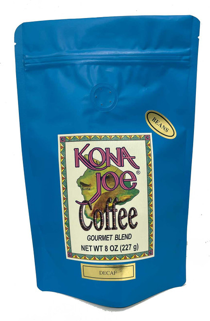Kona Joe Gourmet Decaf Coffee Blend, Medium Roast Whole Bean Coffee (8 oz) Kona Joe Gourmet Decaf Coffee Blend, Medium Roast Whole Bean Coffee (8 oz)
