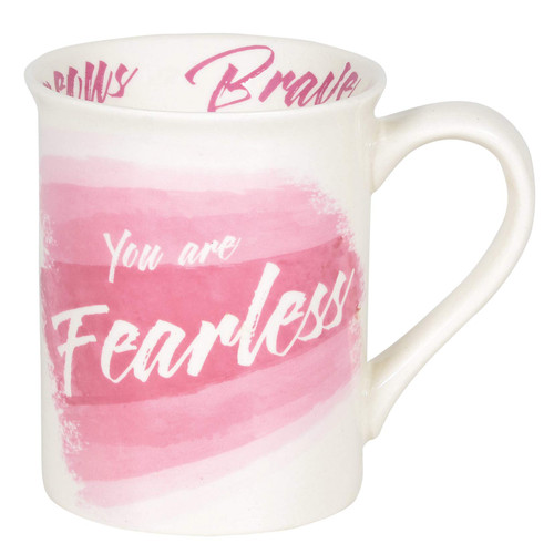 Enesco Our Name is Mud You are Fearless Muditations Coffee Mug, 1 Count (Pack of 1), Multicolor