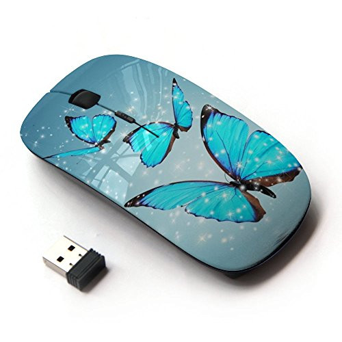 KOOLmouse [ Optical 2.4G Wireless Mouse ] [ Blue Sparkling Butterfly ]