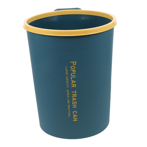 Zerodeko 1pc Round Trash can Under Sink Bins Kitchen Waste Bins Trash cans Outdoor Recycling Bin Bathroom Garbage can Trash bin containers Plastic car bin Office pp with Cover Container Box