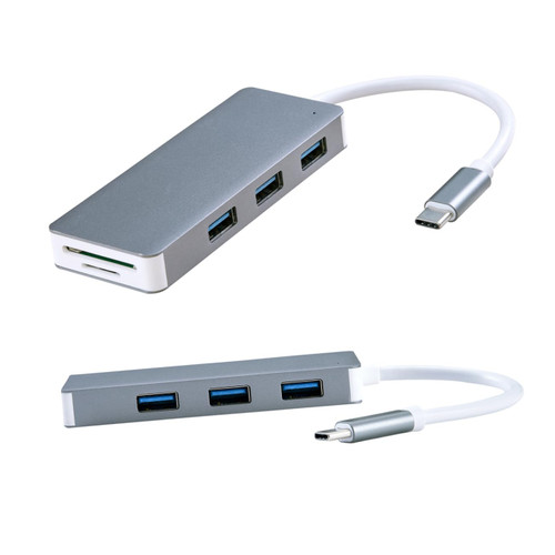 UKCOCO 5 1 USB Hub Individual Power USB Splitter High Ac Power Adapter 3-Port USB 3.0 Hub USB c Adapter USB-c Power Laptop Hub Charging Adapter Type c Hub Ethernet Gigabit Reader