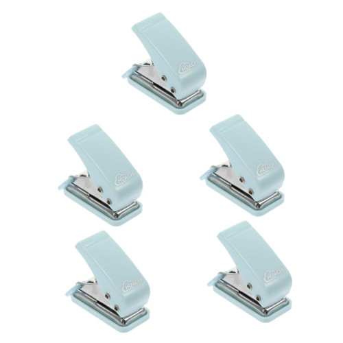 Ciieeo 5pcs Hole Punch Staple Free Stapler Office Desk Stapler Metal Stapler Desktop Stapler Compact Stapler Mini Essentials Mini Stapler School Supplies Student Plastic Vertical