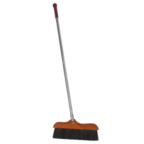 GLEAVI Horsetail Broom Cleaning Brooms Kitchen Brooms for Sweeping Indoor Floor Wiper Cleaning Broom Tool Wood Handle Broom Tools Long Handle Office Cleaning Supplies Wooden
