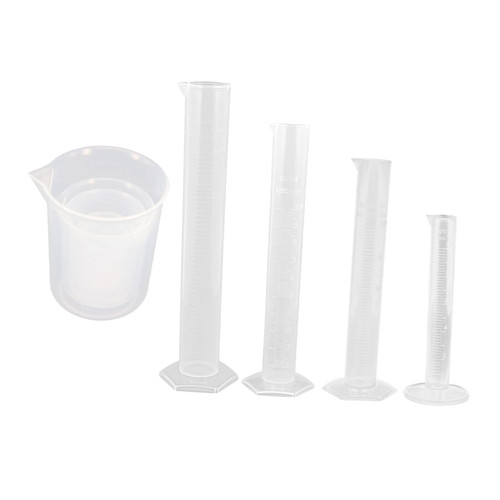 COLLBATH Plastic Graduated Cups 1 Set measuring cup plastic liquid beaker set beaker graduated cylinder scale set with scale cylinder Liquid Measuring Cylinder