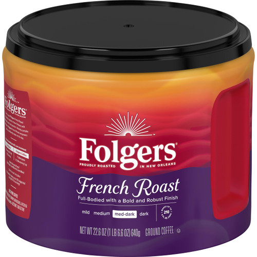 Folgers French Roast Medium-Dark Roast Ground Coffee, 22.6 Ounce Canister Folgers French Roast Medium-Dark Roast Ground Coffee, 22.6 Ounce Canister