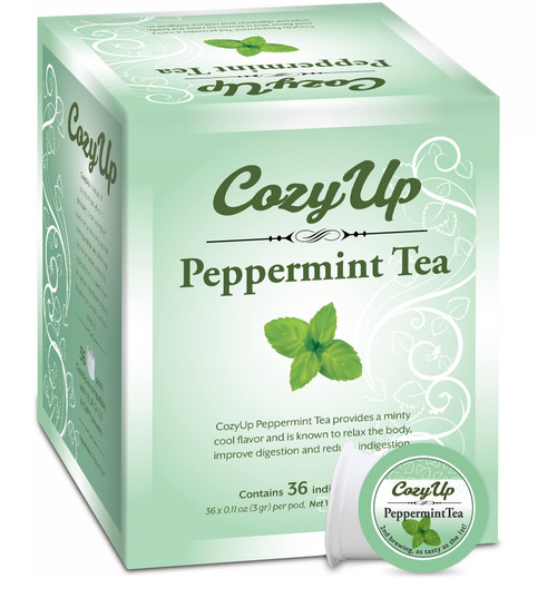 CozyUp Peppermint Tea Pods Compatible with Keurig K-Cup Brewers, 36-Count CozyUp Peppermint Tea Pods Compatible with Keurig K-Cup Brewers, 36-Count