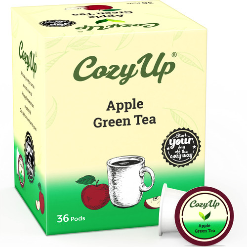 CozyUp Apple Fruit Green Tea Pods, Compatible with Keurig K-Cup Brewers, 36-Count CozyUp Apple Fruit Green Tea Pods, Compatible with Keurig K-Cup Brewers, 36-Count