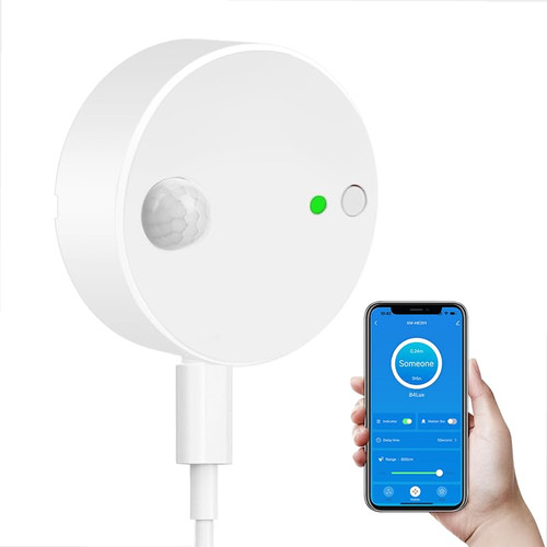 XiuMii Smart Human Presence Motion Sensor Light Indoor Switch,Tuya Smart Life App Control, 24G mmWave Radar Smart Sensor High Monitoring Human Body Exists Home Security and Automatical for Smart Home