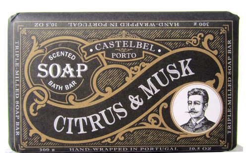 Castelbel Gentlemens Citrus Musk Triple Milled Soap Bar 10.5 Oz