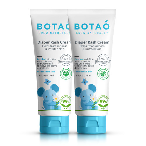 BOTAO Baby's Natural Diaper Cream | Organic Diaper Cream EWG Verified | Naturally Soothes Baby Rashes | Baby zinc Ointment Natural | For Sensitive Skin with Aloe Vera & Calendula, 2.5Oz (2 Pack) BOTAO Baby's Natural Diaper Cream | Organic Diaper Cream EWG Verified | Naturally Soothes Baby Rashes | Baby zinc Ointment Natural | For Sensitive Skin with Aloe Vera & Calendula, 2.5Oz (2 Pack)