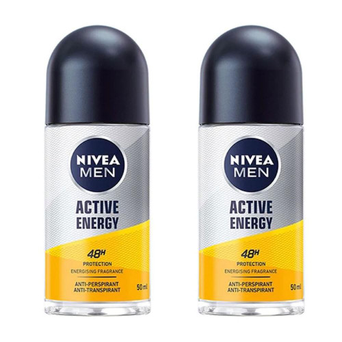 Nivea Men Active Energy 48-hour Protection Anti Perspirant Roll On 2-Pack (2 x 50ml)