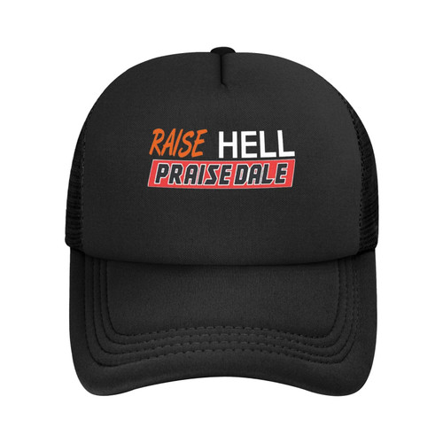 Raise Hell Praise Dale Baseball Cap Breathable Mesh Stylish Adjustable Sun Visor Cap Black