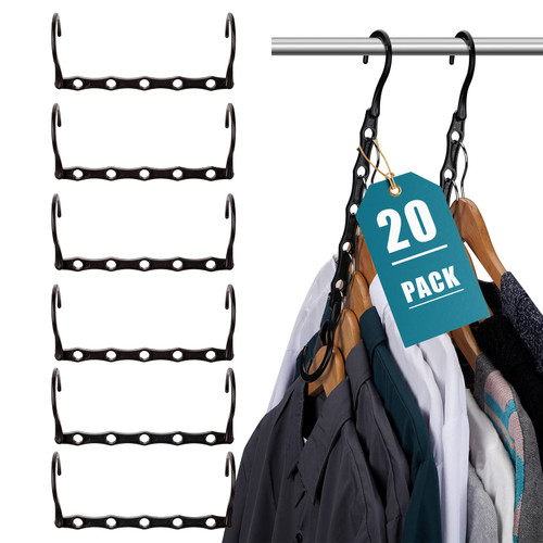 Ulimart Space Saving Hangers 20 Pack Hangers Space Saving Magic Hangers Collapsible Hanger Organizer Closet Organizers and Storage,College Dorm Room Essentials