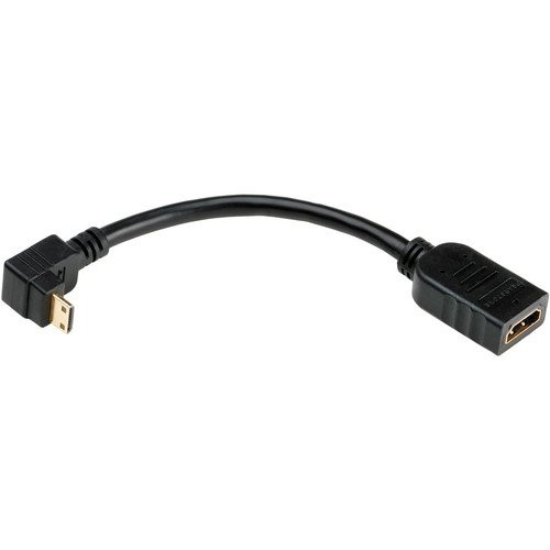 Pearstone 5' Right Angle HDMI Mini (Type C) Male to HDMI (Type A) Female Adapter Cable