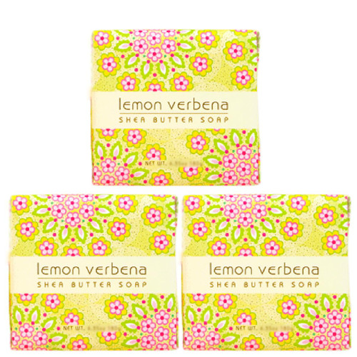 Greenwich Bay Trading Co. Shea Butter Botanic 1.9oz Soaps, Lemon Verbena, 3 Pack