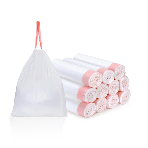 Fancial Ultra Strong Tall Kitchen Trash Bags, Unscented, White,13 Gallon, 110 Count