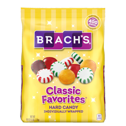 Brach's Classic Favorites, Individually Wrapped Hard Candy, 400 Pieces, 5 Pound Bulk Bag Brach's Classic Favorites, Individually Wrapped Hard Candy, 400 Pieces, 5 Pound Bulk Bag