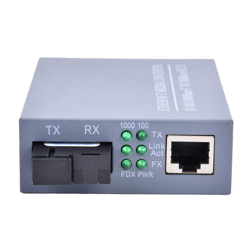 Ethernet Converter, DC 5V 2 Pcs Ethernet Converter, Single Mode Single Core RJ52 Gigabit BuiltIn Thunder Protection Circuit, Network Transceivers
