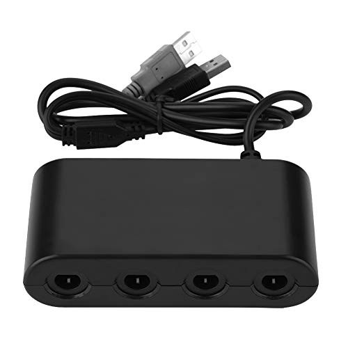 Eboxer Portable 4 Ports Gamecube Controller Adapter,Gamecube NGC Controller Adapter for Wii U,Nintendo Switch,PC USB,No Driver Need