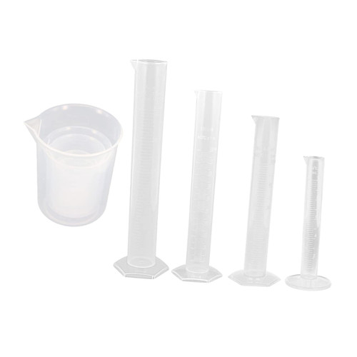 GRIRIW Plastic Graduated Cups 1 Set beaker set cylinder graduated cylinder set measuring cup plastic liquid beaker with scale scale Liquid Measuring Cylinder