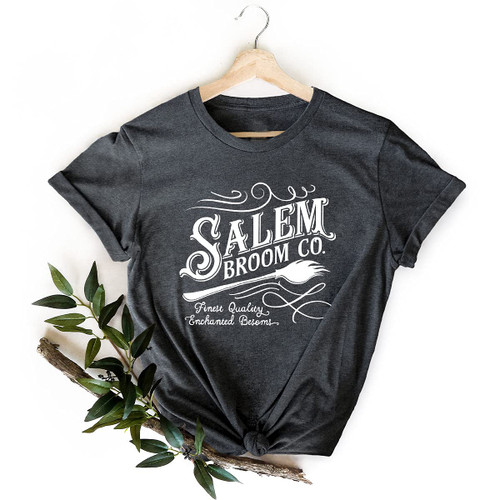 Salem Broom Co Shirt, Funny Halloween T Shirt, Witch Tshirt, Fall T-Shirt For Women, Halloween Outfit, Witchy Clothing, Halloween Gift Tee
