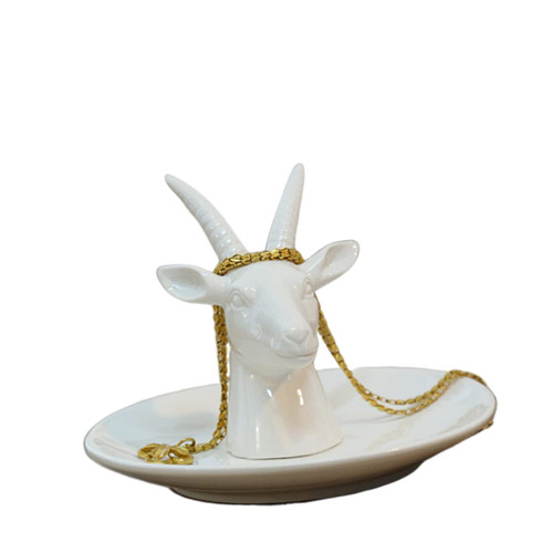 LIFKOME Necklace Tray ring holder dish Trinket Ring Dish Ring dish tray pottery trinket tray decorative jewelry tray cute Jewelry tray Jewelry dish tray ceramic accessories white Organizer