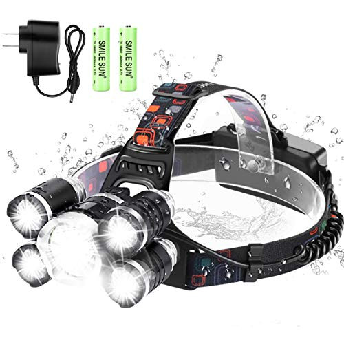 Headlamp Flashlight, RGCTL Rechargeable Lamps Headlight Ultra Bright 5 LED Head Lamp with Rechargeable Batteries, 4 Modes Waterproof Zoomable Work Lights for Camping, Outdoor, Hard Hat Headlamp Flashlight, RGCTL Rechargeable Lamps Headlight Ultra Bright 5 LED Head Lamp with Rechargeable Batteries, 4 Modes Waterproof Zoomable Work Lights for Camping, Outdoor, Hard Hat