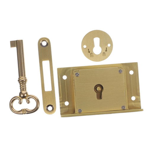 1 Set Cupboard Door Lock Security Lock Cabinet Door Lock Square Desk Lock Retro Cabinet Lock Cabinet Furniture Locks Lock for School Locker Antique Brass Souvenir Box Old Fashioned
