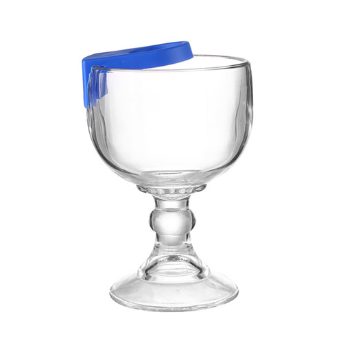 Cocktail Glasses, Schooner Beer Glasses, 17oz Stemmed Shrimp Cocktail Glasses Goblets Glassware for Margarita Cocktail Stemmed Glassware(Include Blue Bucket)(Goblet)