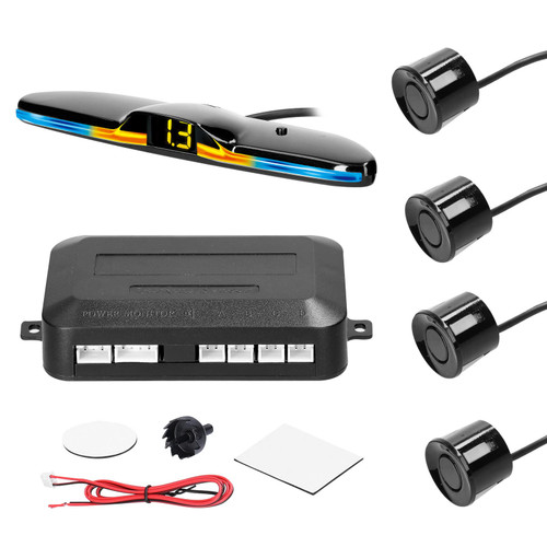 Sunydog Reverse Backup Sensors Radar System for Cars,Car Parking Sensor Rear Reversing Radars System with 4 Parking Sensors Distance Detection LED Light Distance Display Warning Buzzer