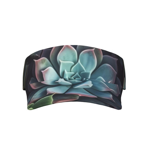 Succulent Plants Sunscreen Visor Hats for Women Men Sports Sun Visor Hats Empty Top Baseball Sun Cap Black