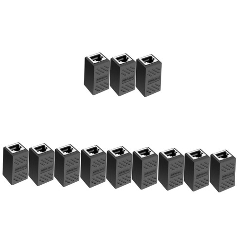 12 Pcs Network Cable Connector Ethernet Connector Cat6 Ethernet Cable Ethernet Adapter Ethernet Cable Connector Cat 5 Coupler Cat 6 Connectors Straight Head Zinc Alloy Gigabit