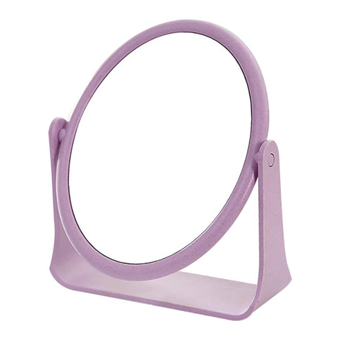 FOMIYES 2pcs Desk Vanity Mirror Stylish Mirror Double-Side Vanity Mirror with Lights Desk Mirror Decor Makeup Mirror Cosmetic Mirror Dresser Mirror Make up Double Mirror Purple