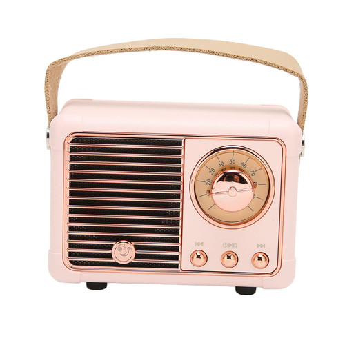 Retro Bluetooth Speaker, 360 Degree HiFi Stereo Sound Portable Bluetooth Speaker, Mini Wireless Speaker Support U Disk TF Card, for Home Outdoor Travel ()