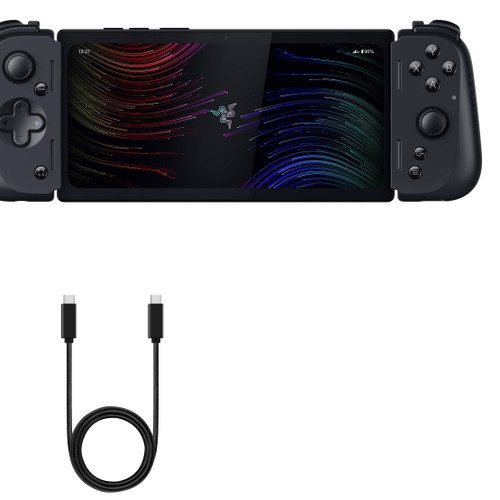 BoxWave Cable Compatible with Razer Edge 5G - DirectSync PD Cable (3ft) - USB-C to USB-C (100W), Type C Braided 3ft Charge and Sync Cable - Jet Black