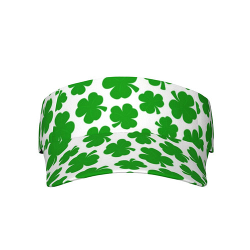 Funny St. Patrick's Day Hat Women Men Cute Green Clover Shamrocks Sun Sports Visor Hat One Size Adjustable Caps & Hats