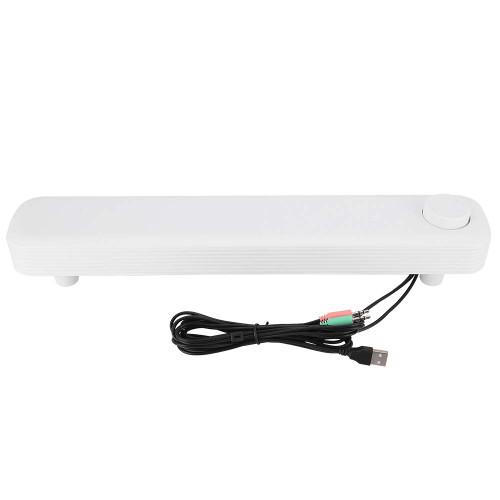 CUIFATI Desktop Notebook Speaker, Speaker TwoChannel Computer Speaker,Subwoofer Speaker,Computer Accessory SADA V-102 PC Speaker,for Desktop, PCs,Laptop (White)