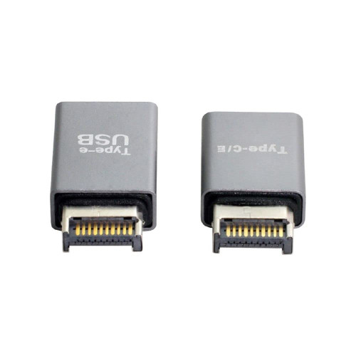 cablecc 2pcs USB 3.1 Front Panel Header Male Type-E to Type-A & Type-C USB-C Motherboard Extension Data Adapter