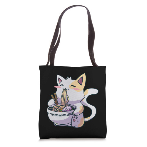 Ramen Anime Kawaii Neko Cat Tote Bag