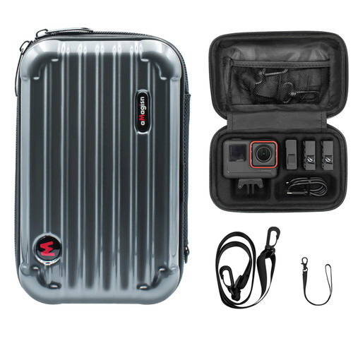 Hesupy Carrying Case for Insta360 Ace/Ace Pro, Large Capacity Storage Bag, Protective Waterproof Camera Case, Portable Ace/Ace Pro Cover Shell Accessories Organizer for Travel Use (Gray)