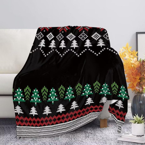 Cueamy Snowflake Christmas Fleece Throw Blanket, Fuzzy Plaid Cozy Fluffy Throws Blankets for Couch Soft Twin Red Bedding Sofa Flannel Plush