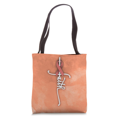 Uterine Cancer Faith Endometrial Cancer Awareness Support Tote Bag Uterine Cancer Faith Endometrial Cancer Awareness Support Tote Bag