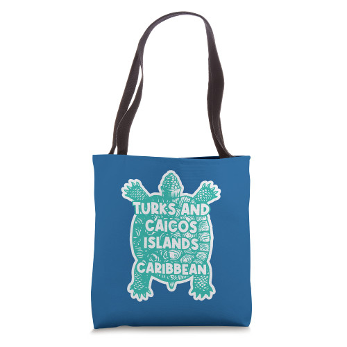 Turks & Caicos Islands Turtles Palm Trees Grace Bay Beach Tote Bag